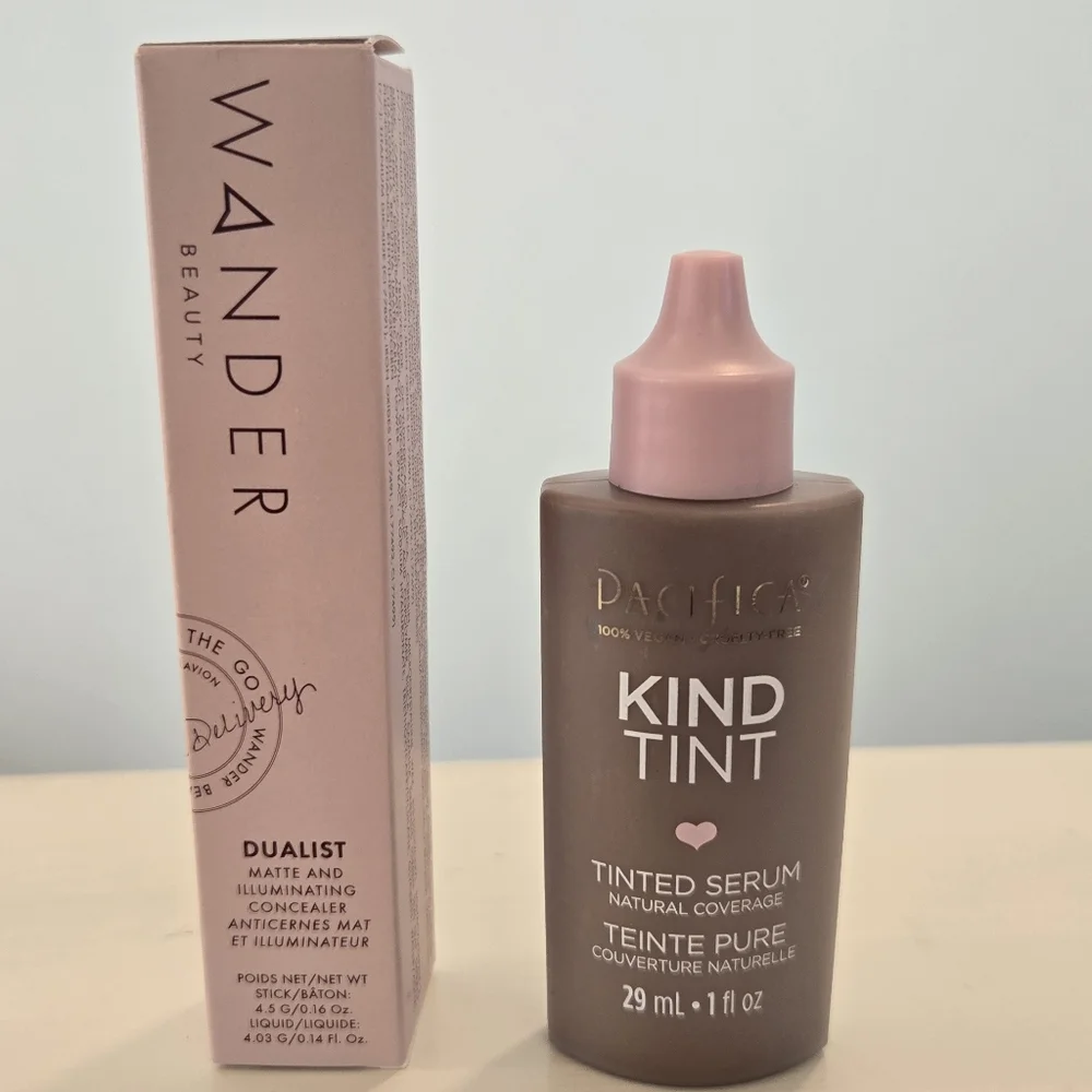 Wander Beauty Dualist Concealer + Pacifica Tinted Serum, Deep Shades NEW